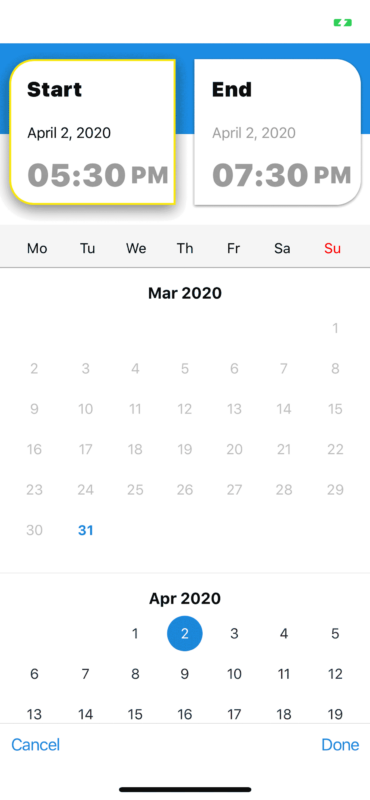 moots datetime picker