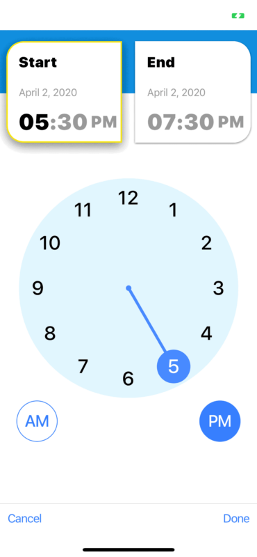 moots datetime picker 12hrs